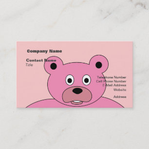 Pink Bear Business Card