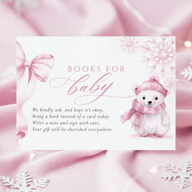 Pink Bearly Wait Books for Baby Card (Creator Uploaded)
