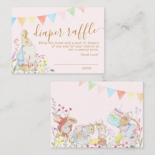 Pink Beatrix Potter Peter the Rabbit Books Baby Enclosure Card