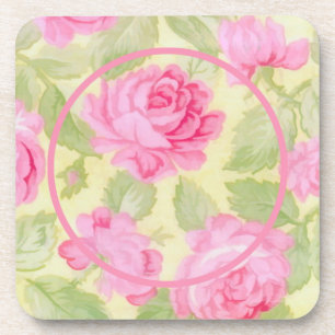 Pink Beauties Cork Back Coaster