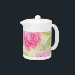 Pink Beauties Teapot<br><div class="desc">This Pink Beauties Teapot is perfect for a Shabby Chic style kitchen or dinette. Look for the matching pitcher and other kitchen products.</div>