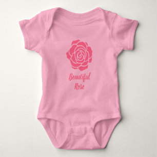 Pink Beautiful Rose Baby Bodysuit