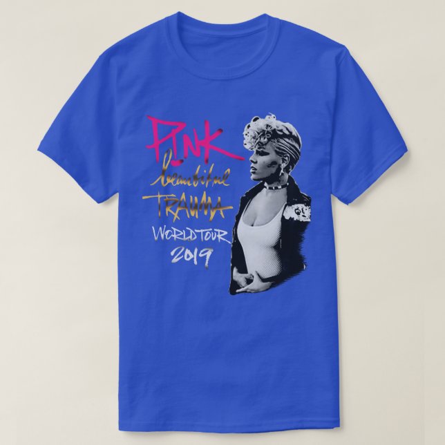 Pink Beautiful Trauma World Tour T-Shirt (Design Front)