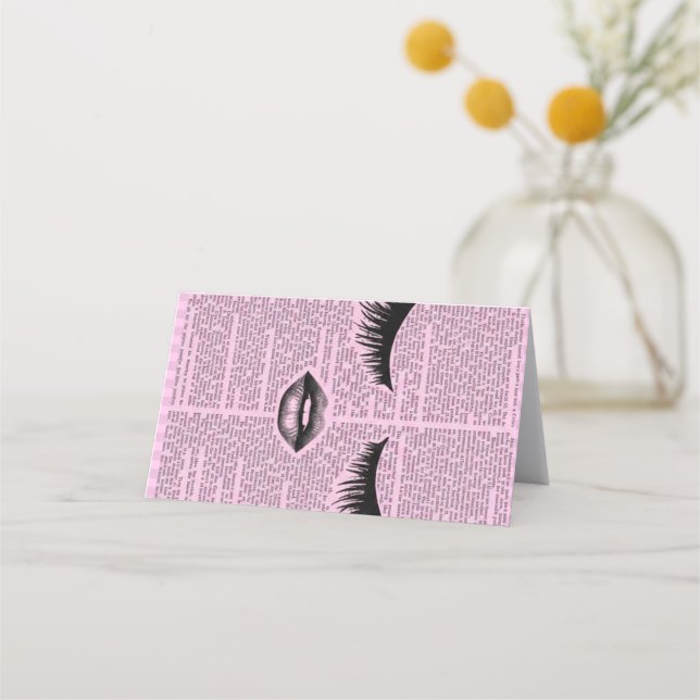Pink Beauty Folded Loyalty Card Feminine Aesthetic (Front)