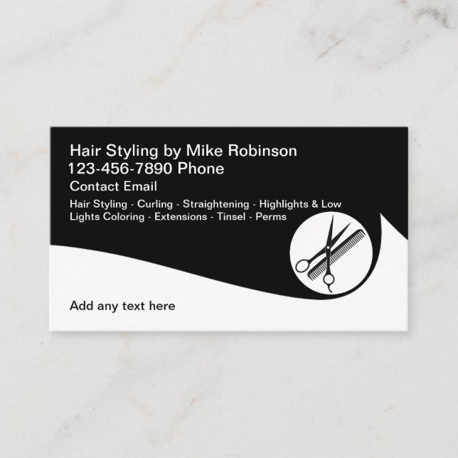 Pink Beauty Hairstylist Theme Business Cards (Front)