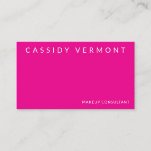 Pink Beauty Makeup Hair Consultant Business Card
