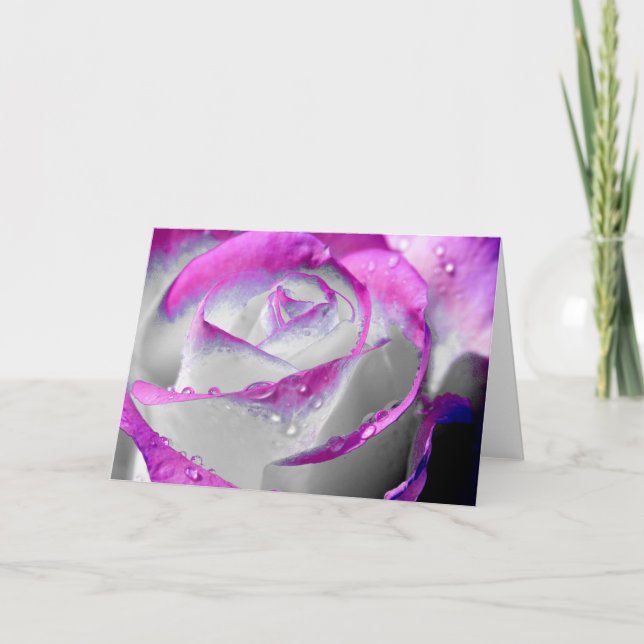 Pink Beauty Rose Card (Front)