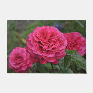 Pink beauty rose doormat