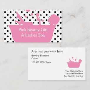Pink Beauty Spa Business Cards
