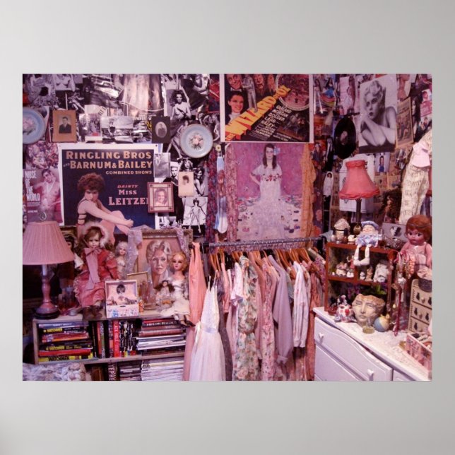 Pink Bedroom Clutter Poster (Front)