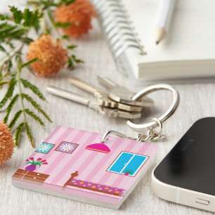 Pink Bedroom Keychain