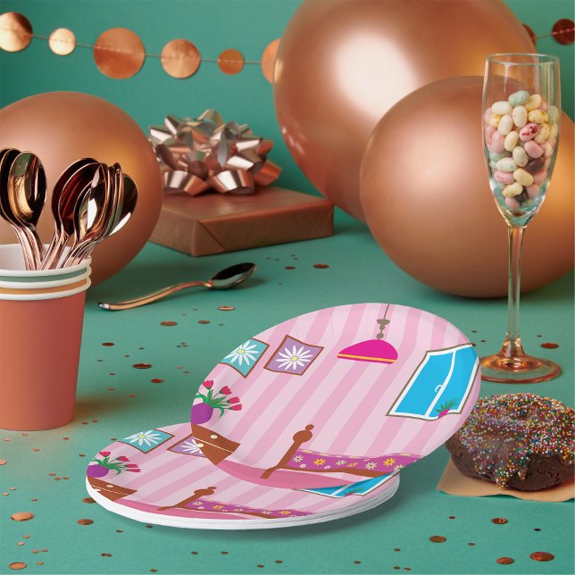 Pink Bedroom Paper Plates (Creator Uploaded)