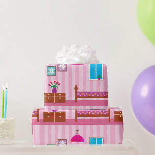 Pink Bedroom Wrapping Paper