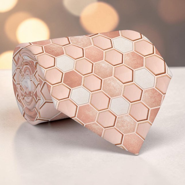 Pink Bee Hive Pattern Custom Necktie (Creator Uploaded)