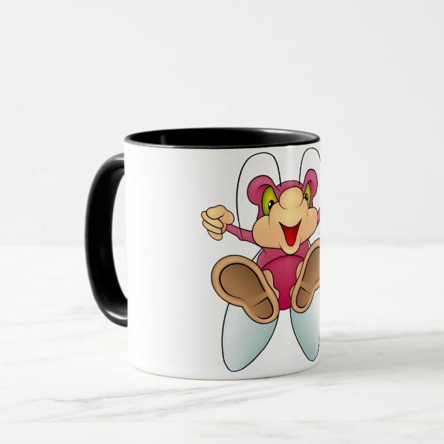 Pink Beetle Mug (Front Left)
