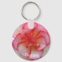 Pink Begonia Keychain
