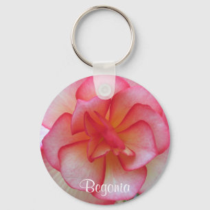 Pink Begonia Keychain