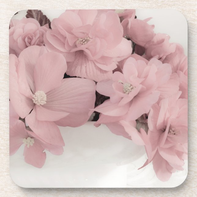 Pink Begonias Coaster (Front)