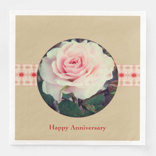 Pink Beige And Red Napkin (Front)