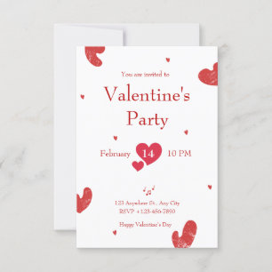 Pink Beige Minimalist Aesthetic Valentine's Day Invitation