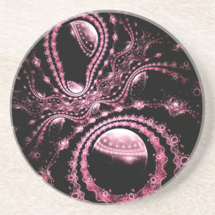 Pink Bejeweled Octopus Coaster