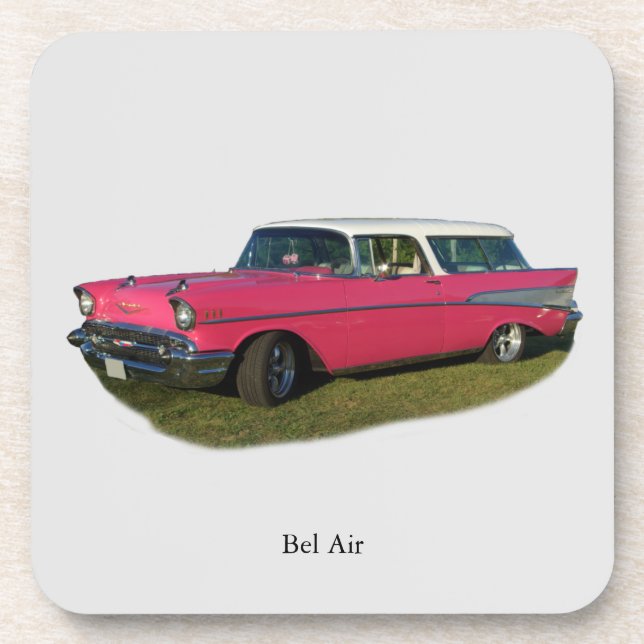 Pink Bel Air set of 6 coasters (Front)