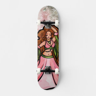 Pink Belly Dancer Art Cute Belly Dancing Troupe Skateboard