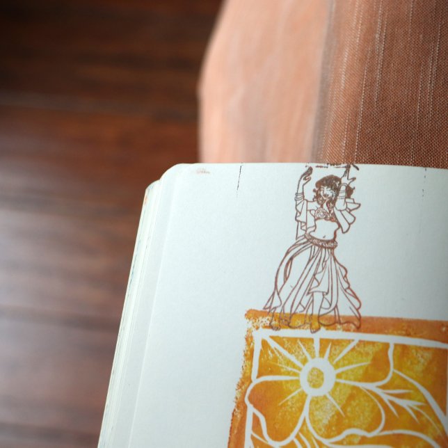 Pink Belly Dancer Rubber Stamp (Creator Uploaded)