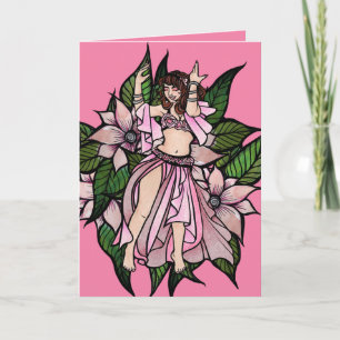 Pink Belly Dancer Shimmy Card