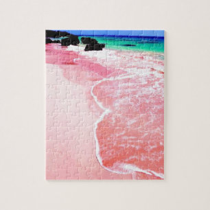 Pink Bermuda Beach Jigsaw Puzzle