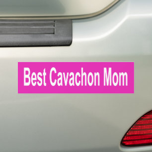 Pink Best Cavachon Mum Bumper Sticker Dog
