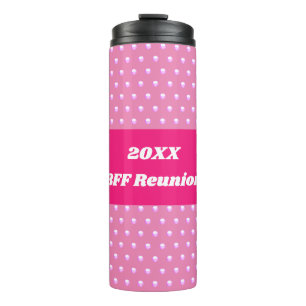Pink Best Friend Reunion Bright Polka Dots Girly Thermal Tumbler