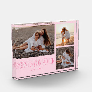 Pink Best Mum Ever Collage Photo Block