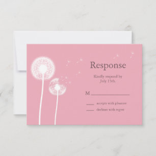 Pink Best Wishes! RSVP Card