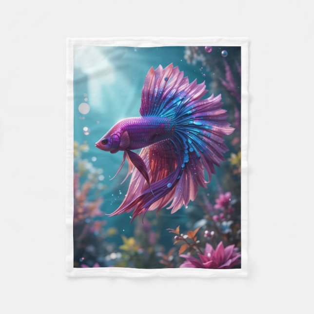 Pink Betta Fish Blanket (Front)