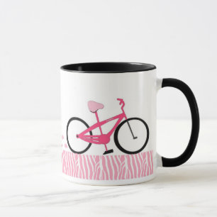 Pink Bicycle Mug