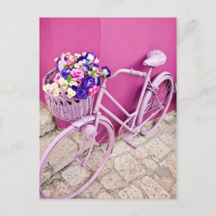 Pink Bicycle Postcard