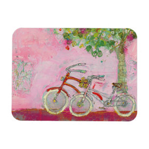 Pink Bicycles Magnet