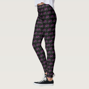 Pink Bikes On Black Leggings