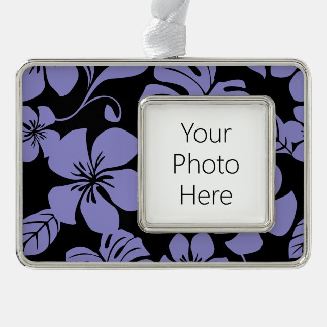 PINK BIKINI (BLACK/LAVENDER) SILVER PLATED FRAMED ORNAMENT (Front)