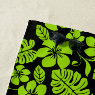 PINK BIKINI (BLACK/LIME) BEACH TOWEL