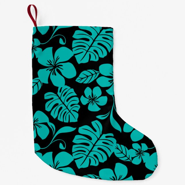 PINK BIKINI (BLACK/TEAL) SMALL CHRISTMAS STOCKING (Front)
