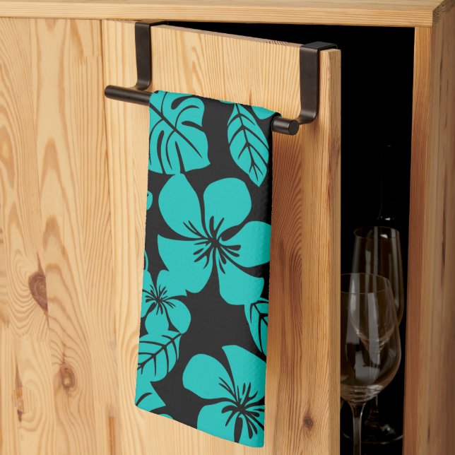 PINK BIKINI (BLACK/TEAL) TEA TOWEL (Thirds Fold)