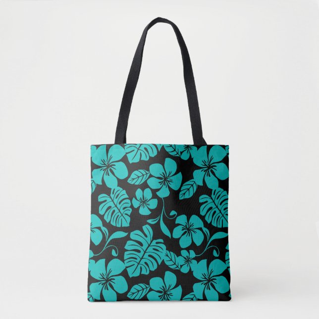 PINK BIKINI (BLACK/TEAL) TOTE BAG (Front)