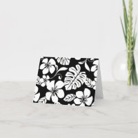 PINK BIKINI (BLACK/WHITE) Folded Thank You Card