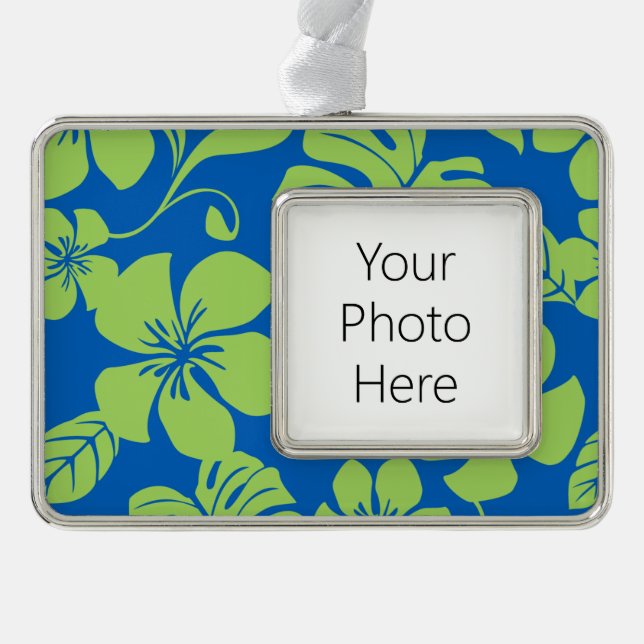 PINK BIKINI (BLUE/GREEN) SILVER PLATED FRAMED ORNAMENT (Front)