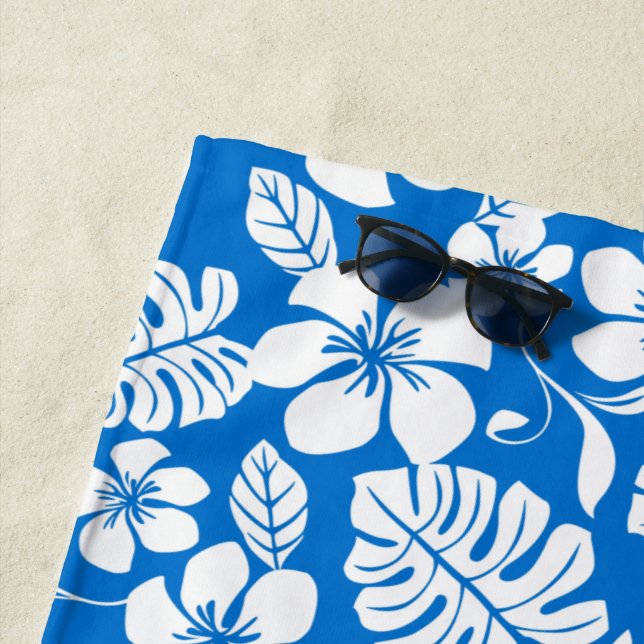 PINK BIKINI (BRIGHT BLUE) BEACH TOWEL (In Situ)