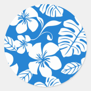 PINK BIKINI (BRIGHT BLUE) CLASSIC ROUND STICKER