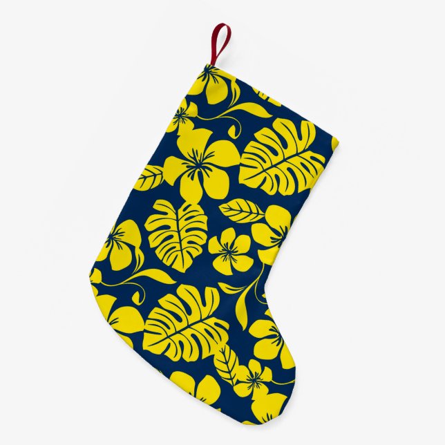 PINK BIKINI (DARK BLUE/YELLOW) SMALL CHRISTMAS STOCKING (Front (Hanging))