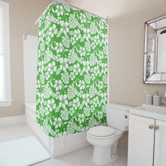 PINK BIKINI (GRASS GREEN) SHOWER CURTAIN (In Situ)